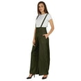 thumbnail image 3 of Bimba Stylish Solid Dungaree For Womens Adjustable Strap Loose Rayon Romper Pants, 3 of 6