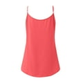 thumbnail image 6 of WTXUE Camisole Tops Sleeveless Tops Women Pleated Top Shirt Spaghetti Strap Camisole Fit Casual Sleeveless Summer Tank Tops Fashion Shirt Flowy Tops Loose Tank Tops Tunic Tops Watermelon Red M, 6 of 6