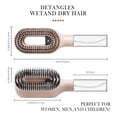 thumbnail image 2 of 2-in-1 Detangler Hair Brush, With Built-In Mister Spray, Wet & Dry Detangling Brush for Curly, Wavy & Straight Hair | No-Tangle Anti-Frizz Hair Care Brush,Water Reservoir 50ml. (Khaki), 2 of 4