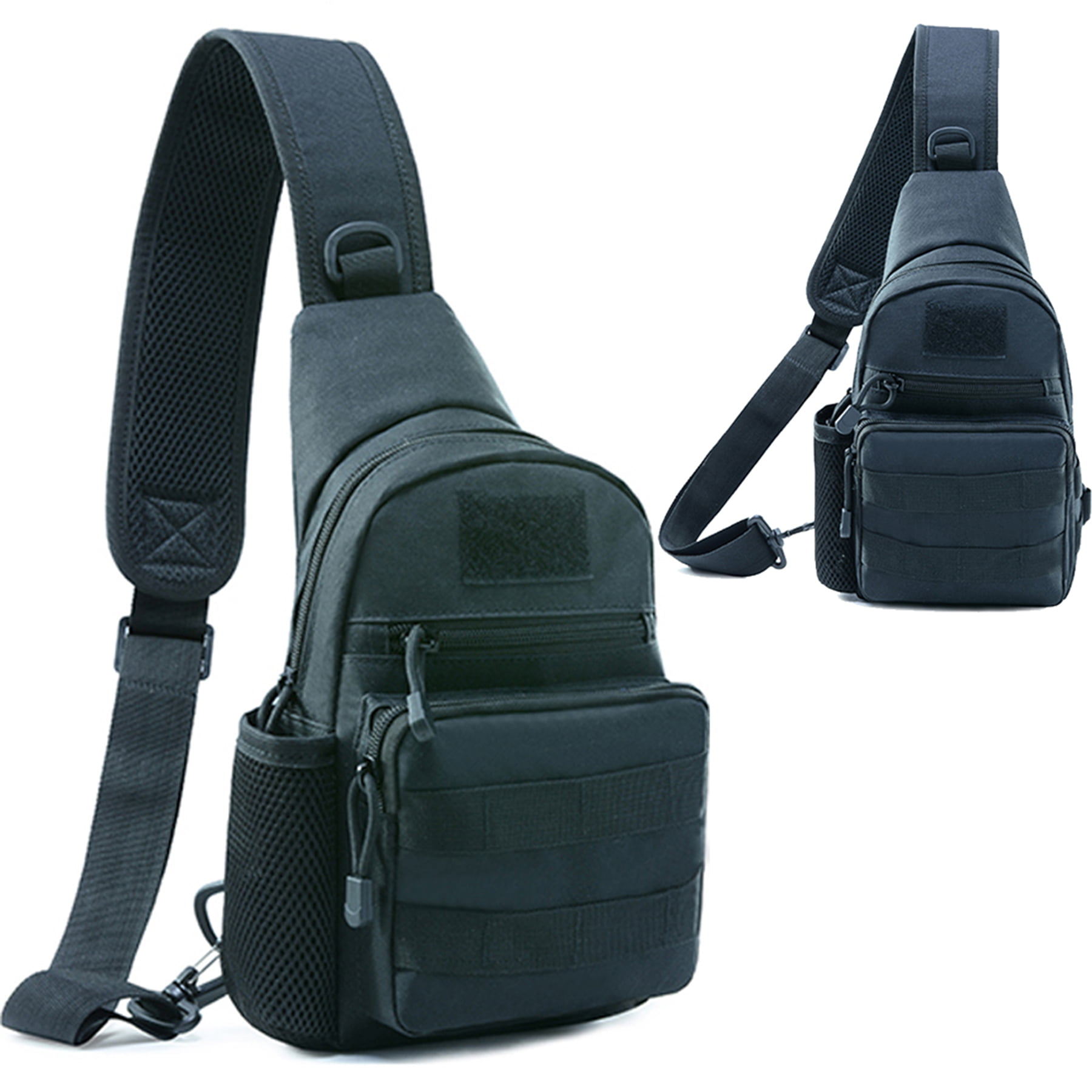 Men Backpack Molle Tactical Sling Chest Pack Shoulder Bag Outdoor Hiking Travel 
