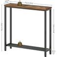 thumbnail image 3 of Narrow Console Table, 2-Tier Small Sofa Table, 29.5" Thin Entryway Behind Couch Table with Shelves, Industrial Hallway Table, for Living Room, Foyer, Black, 3 of 17
