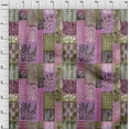 thumbnail image 4 of oneOone Cotton Cambric Purple Fabric Plants Watercolor Mix Leaf Sewing Material Print Fabric By The Yard 42 Inch Wide, 4 of 4
