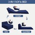 3in1 Folding Sofa Chair Bed Convertible Sofa with Pillow,Floor Futon