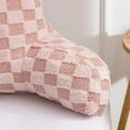 thumbnail image 4 of Checkered Reading Pillow for Sitting up in Bed Sofa Kids Teens, Backrest Pillow with Arms for Boys Girls Women Petites Pregnancy, Back Support Cushion for Couch Floor Nursery Playroom,Pink, 4 of 18