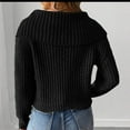 thumbnail image 4 of EchfiProm Bow Sweaters for Women Holiday Pullover Cropped Black Valentines Valentine's Day Ladies Outfits Long Sleeve, 4 of 6