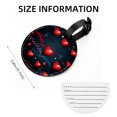 thumbnail image 5 of Valentine's Day Love ECG 2Pcs PU Leather Round Luggage Tags with Privacy Cover and Name ID Tag for Suitcase, Handbags, Backpacks, School Bags, 5 of 6