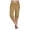 Khaki, variant on Capri Pants for Women High Waisted Drawstring Joggers Stretch Lightweight Casual Hiking Pant Capri with Pockets (Black, S)
