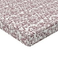 thumbnail image 4 of Ambesonne Alphabet Fitted Sheet, Weathered Letters Words, Full Size, Dark Maroon and White, 4 of 5