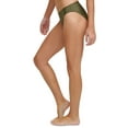 thumbnail image 3 of DKNY Women's Green Stretch Low-Rise Bikini Lined Full Coverage Classic Scoop Swimsuit Bottom L, 3 of 3