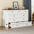 thumbnail image 2 of Euroco Wood Queen Size Murphy Bed with Drawer, Convertible Bed into Cabinet with USB Charging Station, White, 2 of 13