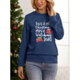 thumbnail image 2 of Anbech This is My Christmas Movie Watching Shirts for Women Long Sleeve Graphic Tee Shirt with Coffee Plaid Printed Tees, 2 of 5