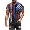 thumbnail image 1 of Hombres Casual cuello redondo Popular 3D bandera digital impresión pulóver Fitness deportes pantalones cortos mangas camiseta blusa Pompotops  oipoqjl32800, 1 of 5