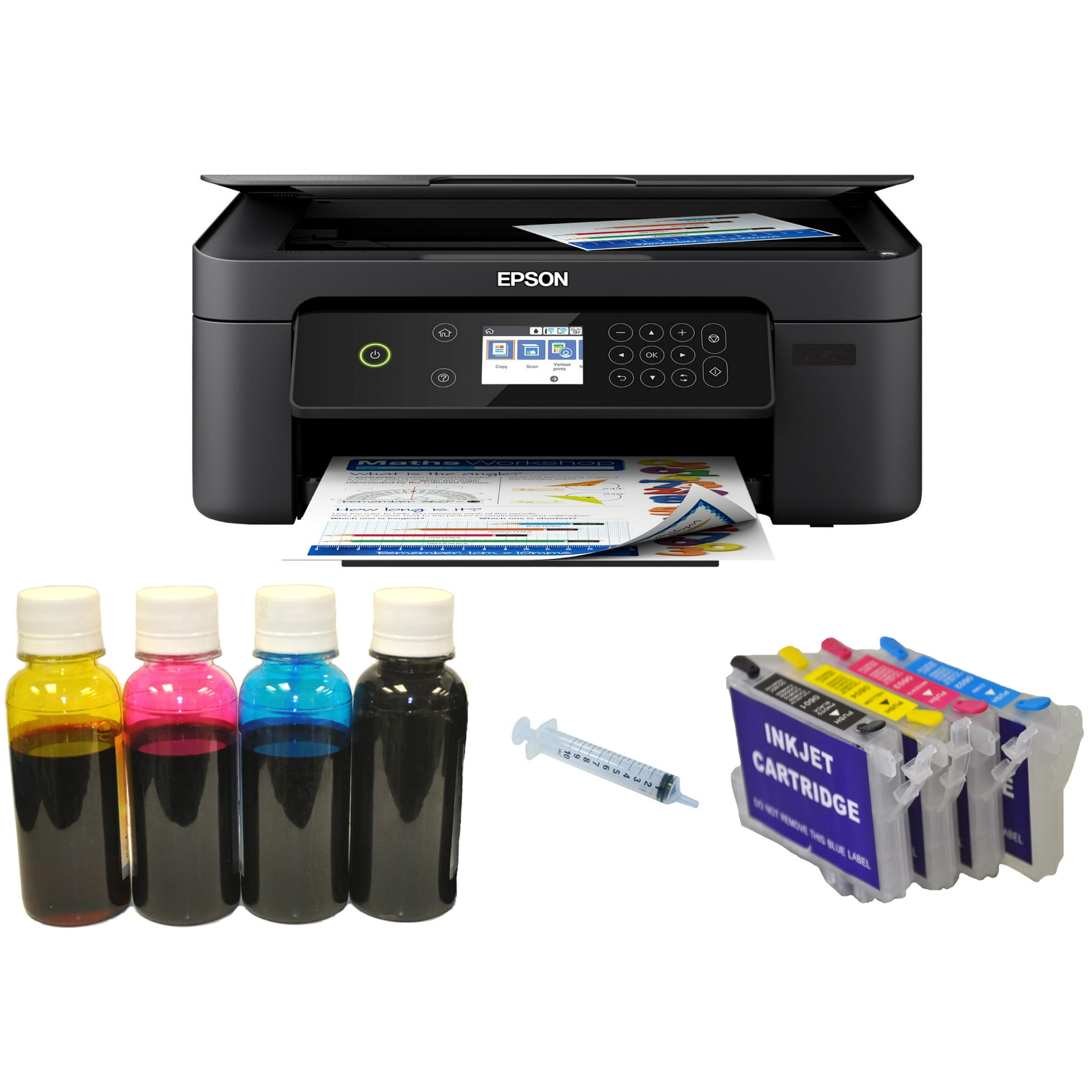 Focusbinding Heat Press Transfer Machine 8in1 With Printer Sublimation Ink Wireless Startup Bundle