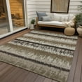 thumbnail image 6 of Addison Rugs Chantille Indoor/Outdoor Transitional Stripes Brown Washable Rectangle Rug, 5' x 7'6", 6 of 6