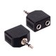 thumbnail image 1 of Adaptador de conector de auriculares de 3,5 mm + auriculares + divisor, adaptador de conector doble de auriculares de 3,5 mm a 1/8, divisor en Y, paquete de 2, divisor de auriculares estéreo, 1 of 5