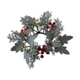 thumbnail image 4 of Anillo de vela, corona de candelabro, adorno artificial para el hogar de puerta de entrada, corona de candelabro, corona de vela, para árbol de Navidad, 4 of 8