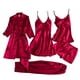 thumbnail image 2 of Ladies Satin Pajamas Set 5 Piece Pajamas Silk Like Lace Satin Pajamas Short Set Ladies Night Gowns for Summer est Night Shirt, 2 of 4