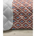 thumbnail image 3 of Ikat Down Alternative Comforter, Eastern Ornament in Blue Exotic Art Elements Curves Simple Design Print, Microfiber Quilt for All Season, 5 Sizes, Royal Blue and White, by Ambesonne, 3 of 3