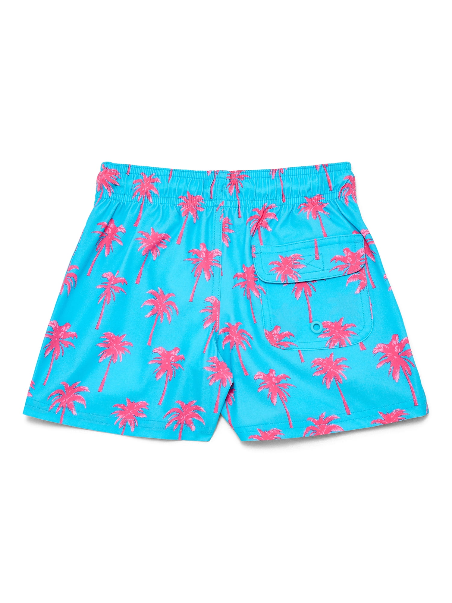 Wonder Nation Boys Quick Dry Stretch Swim Trunks with UPF50, Sizes 4-18 & Husky