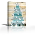 thumbnail image 1 of Coastal Christmas Tree - Contemporary Fine Art Giclee on Canvas Gallery Wrap - wall décor - Art painting - 18 x 27 Inch - Ready to Hang, 1 of 2