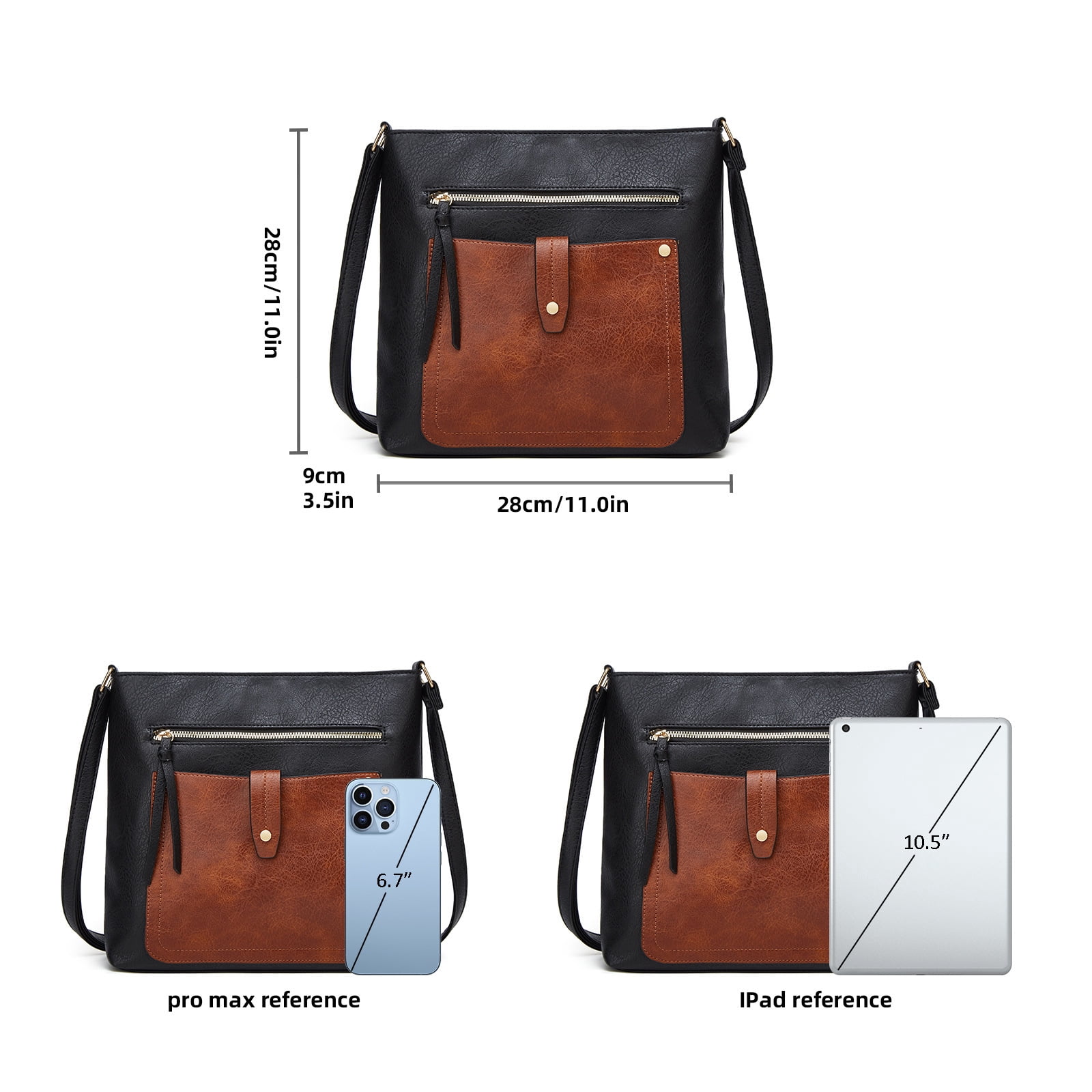 GAEKEAO Hobo Bags for Women Large Leather Purses and Handbags Crossbody Tote Shoulder Bag with Side Pockets Adjustable Strap