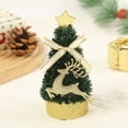 thumbnail image 3 of Mini Christmas Tree 5.1 Inch Small Tabletop Decoration with Cartoon Ornaments – Cute Green Desktop Holiday Decor for Home, Office, Gift, 3 of 6