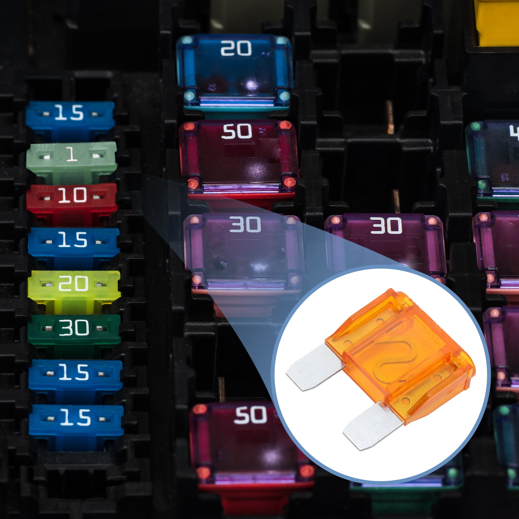 Unique Bargains Maxi Fuse 40A Blade Fuse, Blade Style Fuses Replacement for Automotive Car Boat Truck SUV RV Motorcycle Orange 25 Pcs
