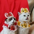 thumbnail image 3 of LingStar Pet Decorative Collar Hat Chinese New Year Nationsl Style Dress Up Costume Accessories For Cats Dogs, 3 of 9