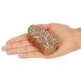 thumbnail image 7 of IBA Indianbeautifulart Textile Printing Block Paisleys Hand Carved Wooden Stamp Wood Block Printing Textile Stamps For Fabric/ Pottery Blocks- 3 Inch, 7 of 7
