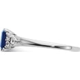 thumbnail image 4 of 14K White Gold Diamond And Sapphire Ring (Size 7) Made In India rm5767-sa-016-wa, 4 of 6