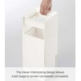 thumbnail image 3 of Yamazaki Home Trash Can, White, ABS Plastic, 2.5 gallons, 10 liters, Handles, Lid, No Assembly, 3 of 6