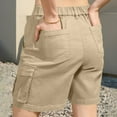 thumbnail image 5 of TMOYZQ Cargo Shorts for Women Casual Elastic High Waist Hiking Shorts Casual 7 Inch Inseam Summer Shorts with Multi Pockets, 5 of 6