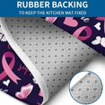 thumbnail image 4 of Pink Breast Cancer and Pioneer Flower Bathroom Rugs Sets 3 Piece,Toilet Cover Set,Absorbent Non Slip Bathroom Mats Sets with U-Shaped Contour Rug Toilet Rug Set, 4 of 5