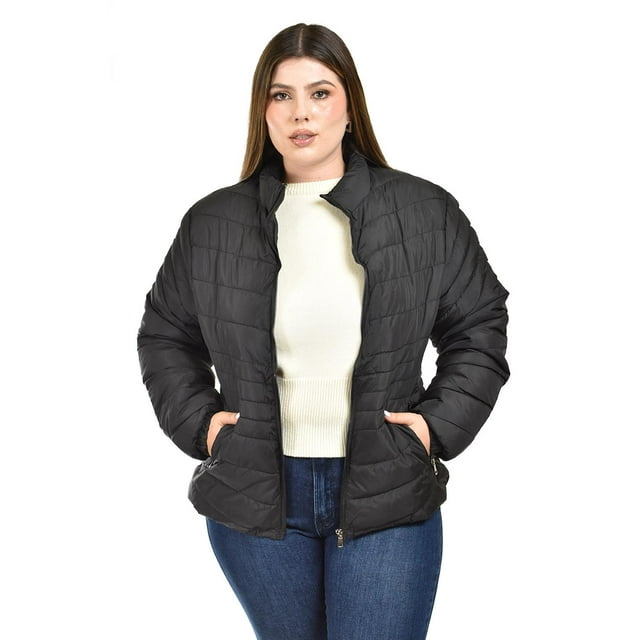 Chamarra acolchada Roman Fashion /Tallas Extras, 24484 (Negro) negro 38