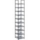 thumbnail image 1 of Zapatero, estante para zapatos de 10 niveles, organizador de almacenamiento de zapatos, ahorro de espacio, 13 x 13 x 68,1 pulgadas, marco de metal, estantes de tela no tejida, para entrada,, 1 of 6