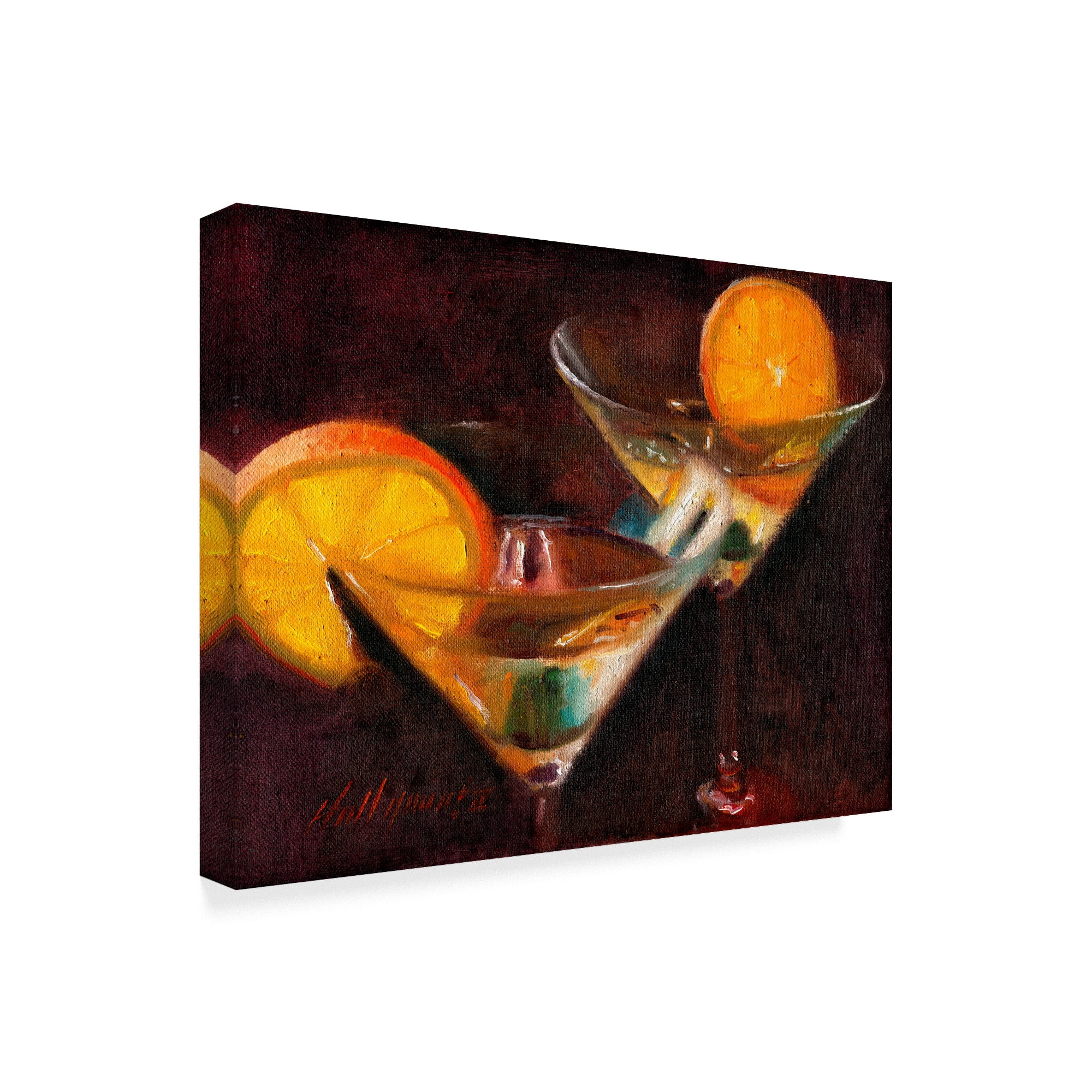Trademark Fine Art 'Orange Martini Cocktail' Canvas Art by Hall Groat Ii