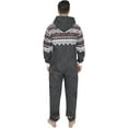 thumbnail image 5 of Juicy Trendz Man Hooded Fleece Onesie Pajamas – Aztec Print, Zip-Up, Unisex Non-Footed Sleepwear Jumpsuit for Adults, 5 of 5