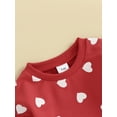 thumbnail image 4 of Bagilaanoe Toddler Baby Girl Valentine's Day Clothes Casual Sweatshirt Long Sleeve Heart Print Pullover 6M 12M 18M 24M 3T Kids Spring Loose Tee Tops, 4 of 8