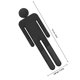 thumbnail image 5 of FENGGUIQU Cartel De Gender En Acero Inoxidable Negro Para Señalización Clara, 5 of 6