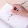 thumbnail image 4 of 5 Pcs Big Crystal Diamond Ballpoint Pen,metal Ballpoint Pen ,with 5 Ballpoint Pen Refills, 1 Black Velvet Bag, Black Ink, 4 of 5