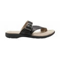 thumbnail image 2 of Eastland Tahiti II Women's Leather Thong Sandals Color: Black Size: 7 WIDE, 2 of 5