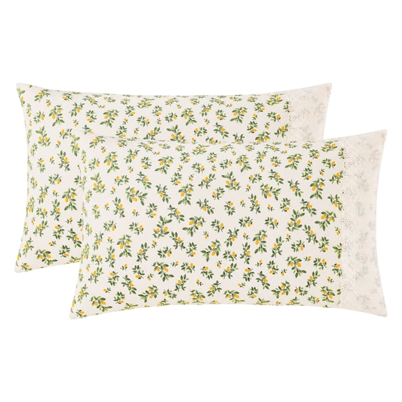 Unique Bargains 2 Pcs Cotton Pillowcase Cooling Pillow Cases Envelope Closure Beige A