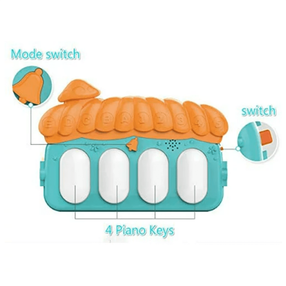 Baby Gym Play Mat, Play Piano Gym with Tummy Time Activity Mat, Musical Activity Center for Infants Toddlers, Green