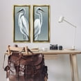 thumbnail image 3 of Stupell Industries Nautical Egret Portraits Animals & Insects Painting Gold Floater Framed Canvas Art Print Wall Art, 14 x 31, Set of 2, 3 of 10
