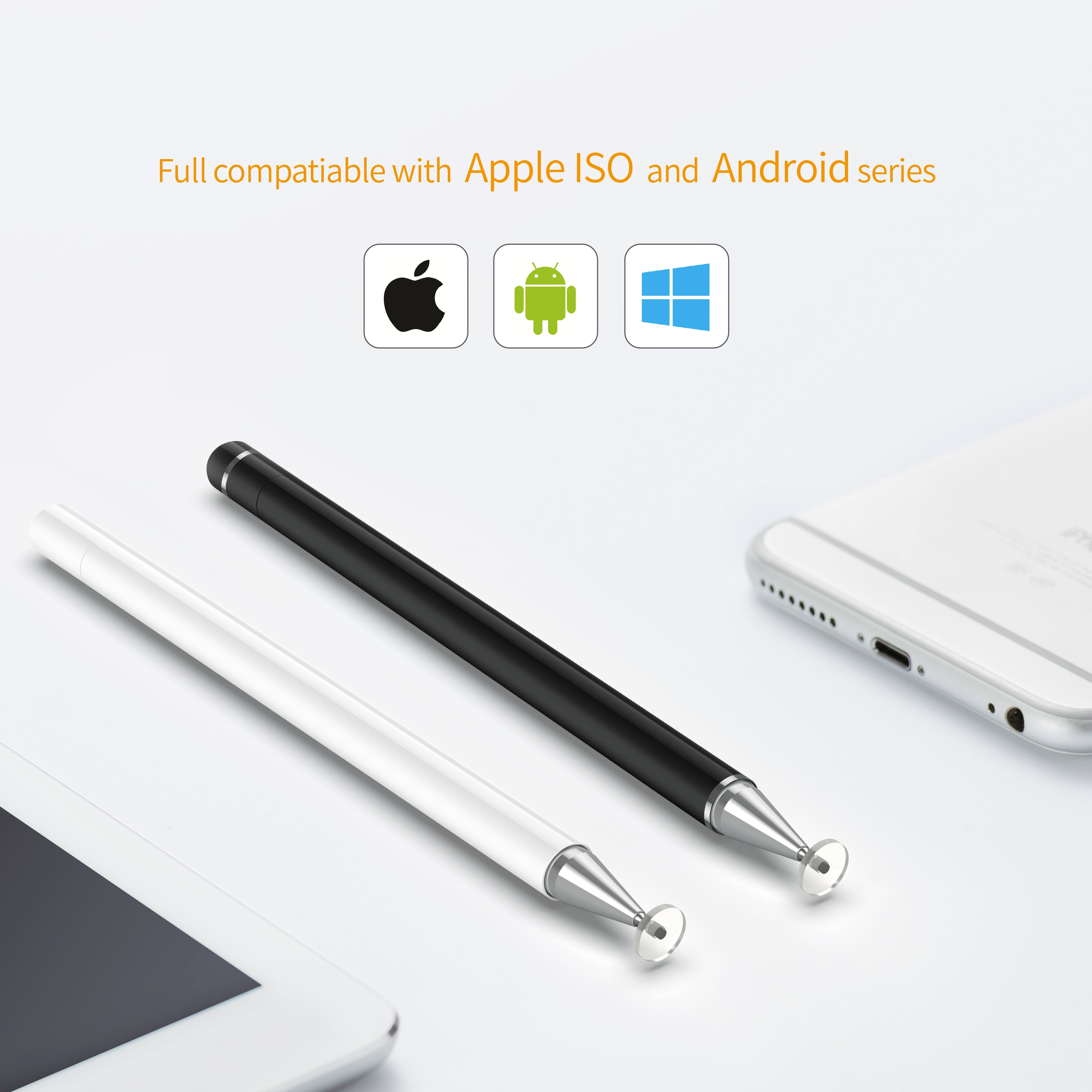 Disc Tip Capacitive Stylus Pen Compatible with Apple iPad/Samsung/Tablet/All Touch Screens