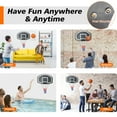 thumbnail image 2 of Wall-Mounted Basketball Hoop - 28.5" Shatterproof Backboard with Folding Rim, Indoor/Outdoor Use (27.74"W X 15.91"H X 3"D), 2 of 9