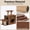 Brown, variant on Solid Wood Beige Pet Stairs With Transformable Ramp, 20 Inch Steps For Dogs And Cats