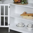 thumbnail image 6 of kleankin Sideboard Buffet, Storage Cabinet with 2 Doors, Credenza for Multifunction in Kitchen, Console, Living Room, White, 6 of 8