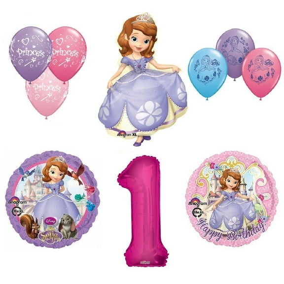 Disney's Sofia the First 1st Happy Birthday Party Balloons Decoration Supplies b