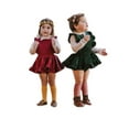 thumbnail image 3 of Dewadbow Newborn Infant Baby Girl Ruffle Summer Princess Dress Bib Strap Skater Skirt, 3 of 5